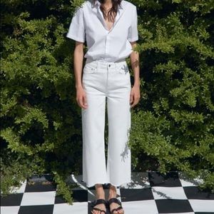 Zara cropped straight leg jeans